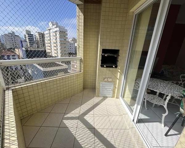 Apartamento sacada gourmet Mobiliado á venda 1 dormitório em Guilhermina - Praia Grande