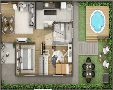 Excelente apartamento, VISTA JATAI RESIDENCE, 77 m², GARDEN, 2 dormit. (adaptável p/ 1 suí