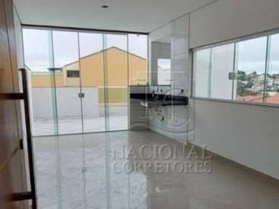 Cobertura com 3 dormitórios à venda, 104 m² por r$ 510.000,00 - vila camilópolis - santo andré/sp