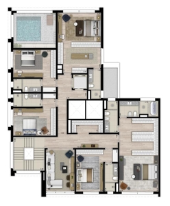 Cobertura Duplex para venda em São Paulo / SP, Pinheiros, 5 dormitórios, 7 banheiros, 5 suítes, 5 garagens, área total 632,02
