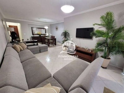 Apartamento com 3 dormitórios à venda, 130 m² - pitangueiras - guarujá/sp