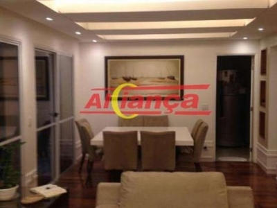 Apartamento com quartos 3 para alugar, 134 m² - bairro - guarulhos/sp - por r$ 6.250,00