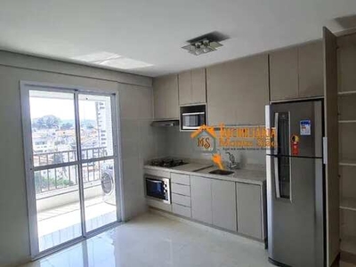 Apartamento com 1 dormitório para alugar, 34 m² por R$ 2.560,00/mês - Vila Galvão - Guarul