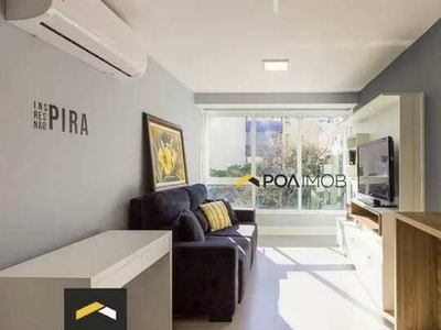Apartamento com 1 dormitório para alugar, 50 m² por R$ 3.800,00/mês - Petrópolis - Porto A