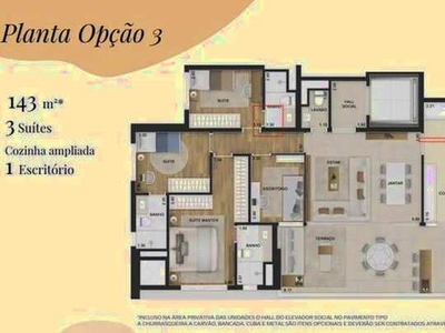 Sofi Campo Belo -NOVO 143 m² - 4 quartos (2 suítes) - Varanda Gourmet - Lazer completo no