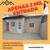 Linda Casa Valparaiso Condomínio Fechado Apenas 2 mil Entrada