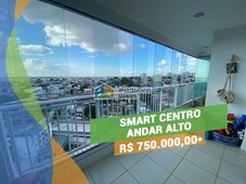 Smart Centro 3Q/1s c/ Modulados, Climatização e Varanda em Vidro, Centro