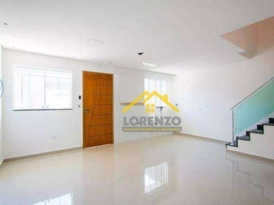 Sobrado com 2 dormitórios à venda, 64 m² por r$ 425.000,00 - vila pires - santo andré/sp