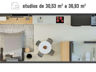 Venda | estúdio com 32,95 m², 1 dormitório(s). trindade, florianópolis