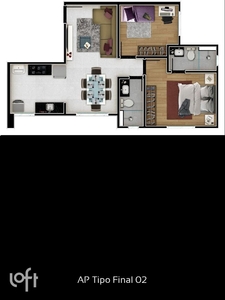 Apartamento à venda em Alto Caiçaras com 63 m², 2 quartos, 1 suíte, 2 vagas