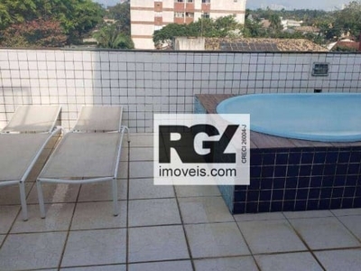 Cobertura com 2 dormitórios, 118 m² - venda por r$ 550.000,00 ou aluguel por r$ 3.700,00/mês - parque enseada - guarujá/sp