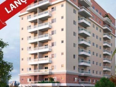 Apartamento com 2 dormitórios à venda, 53 m² por R$ 309.000,00 - Vila Guilhermina - Praia Grande/SP