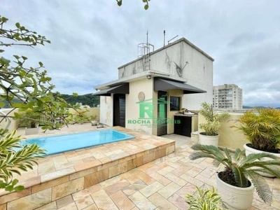 Cobertura com 3 dormitórios à venda, 120 m² por R$ 750.000,00 - Tombo - Guarujá/SP