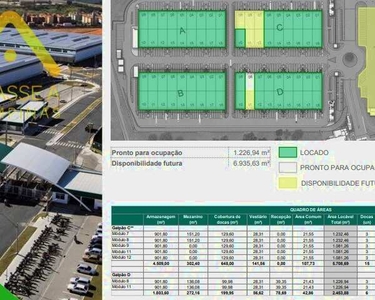 Galpão modular para locação dentro de condomínio logístico industrial no Terminal Intermod