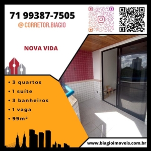 Apartamento para venda com 99 metros quadrados com 3 quartos em Pituba - Salvador - BA
