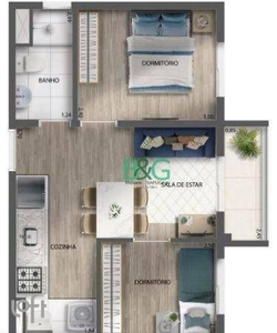 Apartamento à venda em República com 36 m², 1 quarto