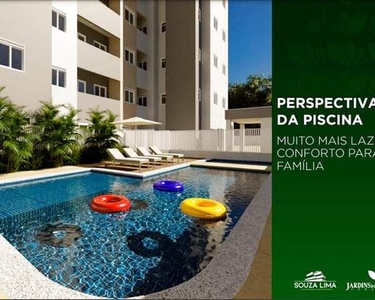 Apartamento a venda com 2 dormitórios, suíte e varanda com lazer completo 63m² Jardins do