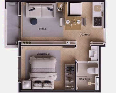 APARTAMENTO com 2 dormitórios à venda por R$ 405.369,43 no bairro Centro - CURITIBA / PR