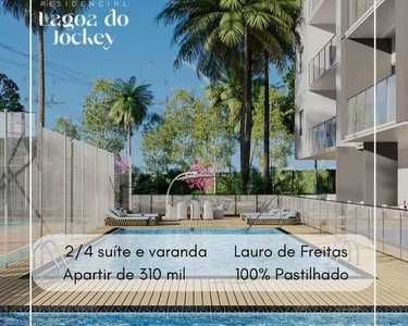 Apartamento para venda 2/4 com varanda e uma suíte, 53m2 no, melhor de Lauro de Freitas