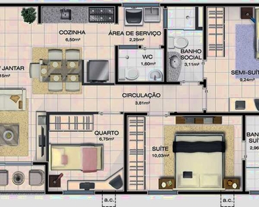Apartamento para venda com 77 metros quadrados com 2 quartos em Calhau - São Luís - Maranh