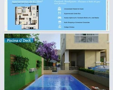 Apartamento para venda tem 61 metros quadrados com 3 quartos em Bela Vista - Fortaleza - C