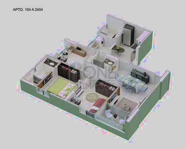 Edificio Laguna, 3 dormitórios, 1 suítes, 3 banheiro, 1 vaga na garagem, 10M² de Área Cons