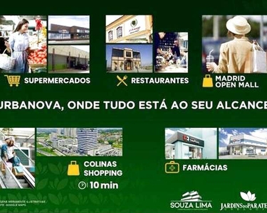 LANÇAMENTO JARDINS PARATEHY URBANOVA com 63m² com 2 e 3 quartos com suítes