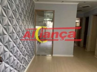 Apartamento com 02 quartos para alugar e 1 vaga 45m² - bonsucesso - guarulhos por r$ 1.300,00