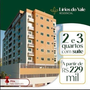 Apartamento em Sete Pontes, São Gonçalo/RJ de 66m² 3 quartos à venda por R$ 302.000,00