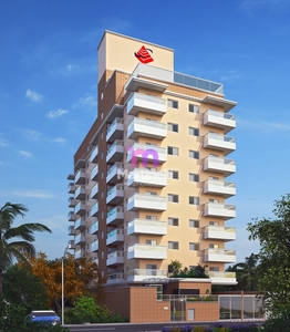 Apartamento em Vila Guilhermina, Praia Grande/SP de 66m² 2 quartos à venda por R$ 356.600,00