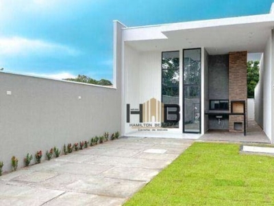 Casa com 3 dormitórios suítes à venda, 125 m² por r$ 460.000 - encantada - eusébio/ce