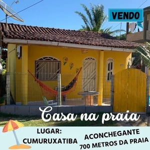 Casa de Praia em Cumuruxatiba - Bahia, 2 quartos, 1 sala, 1 cozinha, 1 banheiro e mobiliad
