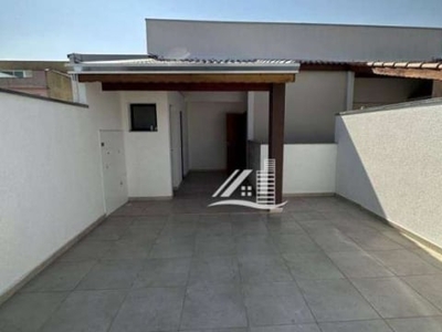 Cobertura com 2 dormitórios à venda, 80 m² por r$ 380.000,00 - jardim alvorada - santo andré/sp