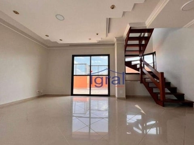 Cobertura com 3 dormitórios, 169 m² - venda por r$ 1.325.000,00 ou aluguel por r$ 8.561,00/mês - vila guarani - são paulo/sp