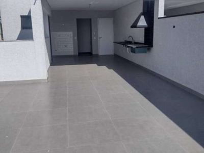 Cobertura com 3 dormitórios à venda, 111 m² - vila assunção - santo andré/sp