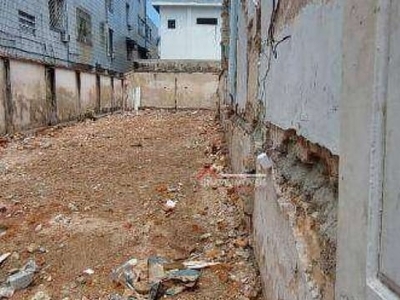 Terreno, 170 m² - venda por r$ 825.000,00 ou aluguel por r$ 5.425,00/mês - gonzaga - santos/sp