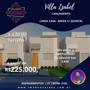 Casa em Canivete, Linhares/ES de 58m² 2 quartos à venda por R$ 224.000,00