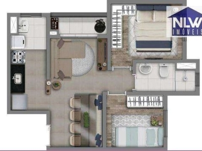 Apartamento com 2 dormitórios à venda, 40 m² por r$ 275.900,00 - artur alvim - são paulo/sp