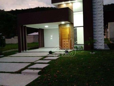 Casa com 3 dormitórios à venda, 106 m² por r$ 475.000,00 - são josé de imbassai - maricá/rj