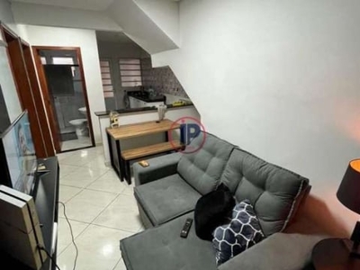 Casa em condomínio fechado com 2 quartos para alugar na avenida presidente castelo branco, 12.140, ribeirópolis, praia grande, 50 m2 por r$ 1.400