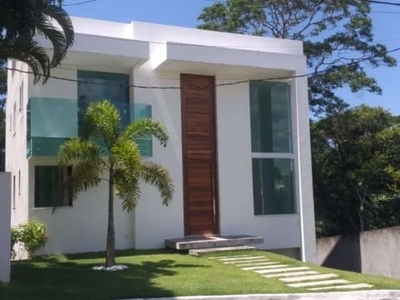 Casa em condomínio fechado com 4 quartos à venda no estrada do coco, lauro de freitas por r$ 1.500.000