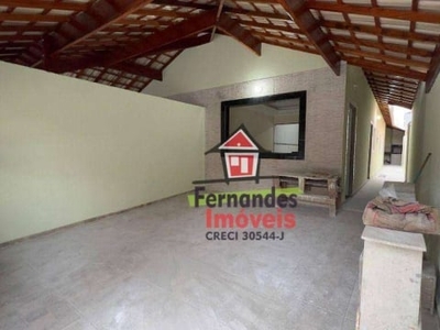 Casa individual nova no lado praia com 2 dormitórios à venda, 107 m² por r$ 545.000 - cidade ocian - praia grande/sp