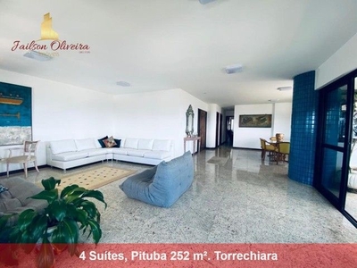 Apartamento 4 Suítes, Pituba 252 m². Torrechiara