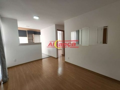 Aluguel de apartamento com 2 quartos na vila rio de janeiro, guarulhos/sp - 45m² por r$1250,00