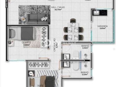 Apartamento com 2 quartos - bairro novo mundo em uberlândia