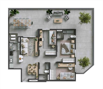 Apartamento com 3 quartos à venda no bairro Park Sul, 135m²