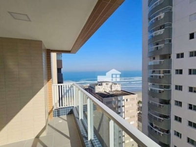 Novo e com vista mar! apartamento com 2 dormitórios à venda, 77 m² por r$ 540.000 - aviação - praia grande/sp