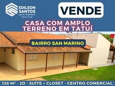 Casa em Tatuí - 126 m² - 2D sendo uma suíte com closet - Bairro San Marino