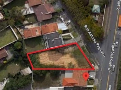 Terreno à venda na rua antônio pegoraro, pilarzinho, curitiba, 1055 m2 por r$ 1.390.000