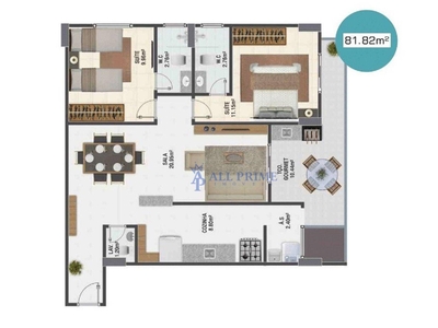 Apartamento em Canto do Forte, Praia Grande/SP de 81m² 2 quartos à venda por R$ 699.000,00